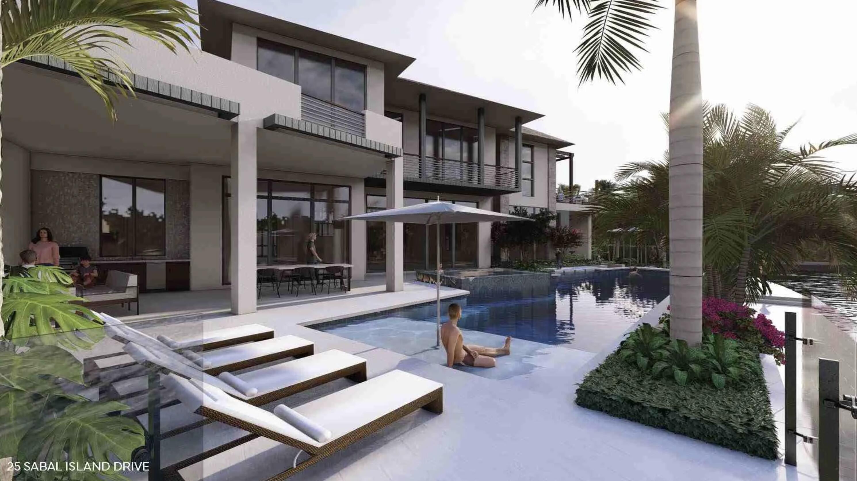 25 Sabal Island Drive Ocean Ridge, FL 33435 - Photo 5 of 16 a view of a patio with swimming pool table and chairs