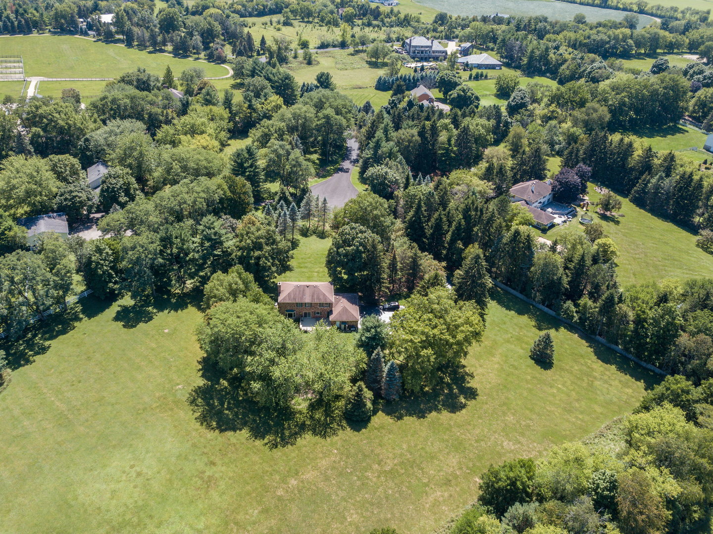 1 Cross Timber Road Barrington, IL 60010 - Photo 50 of 53 an aerial view of residential house with outdoor space and trees all around