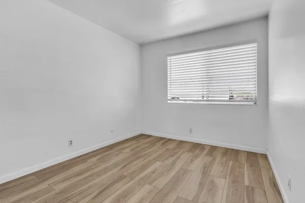 an empty room with a window