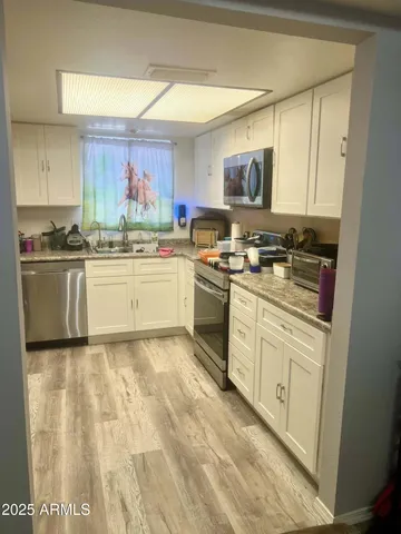 a view of a closet area