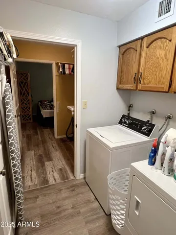 a view of a storage and utility room