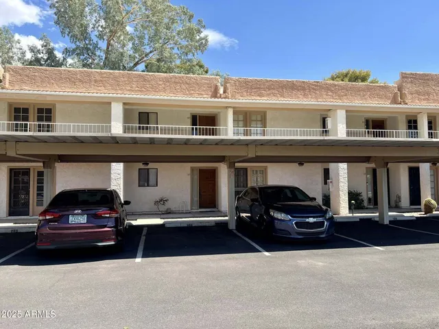 a car parked in front of a building