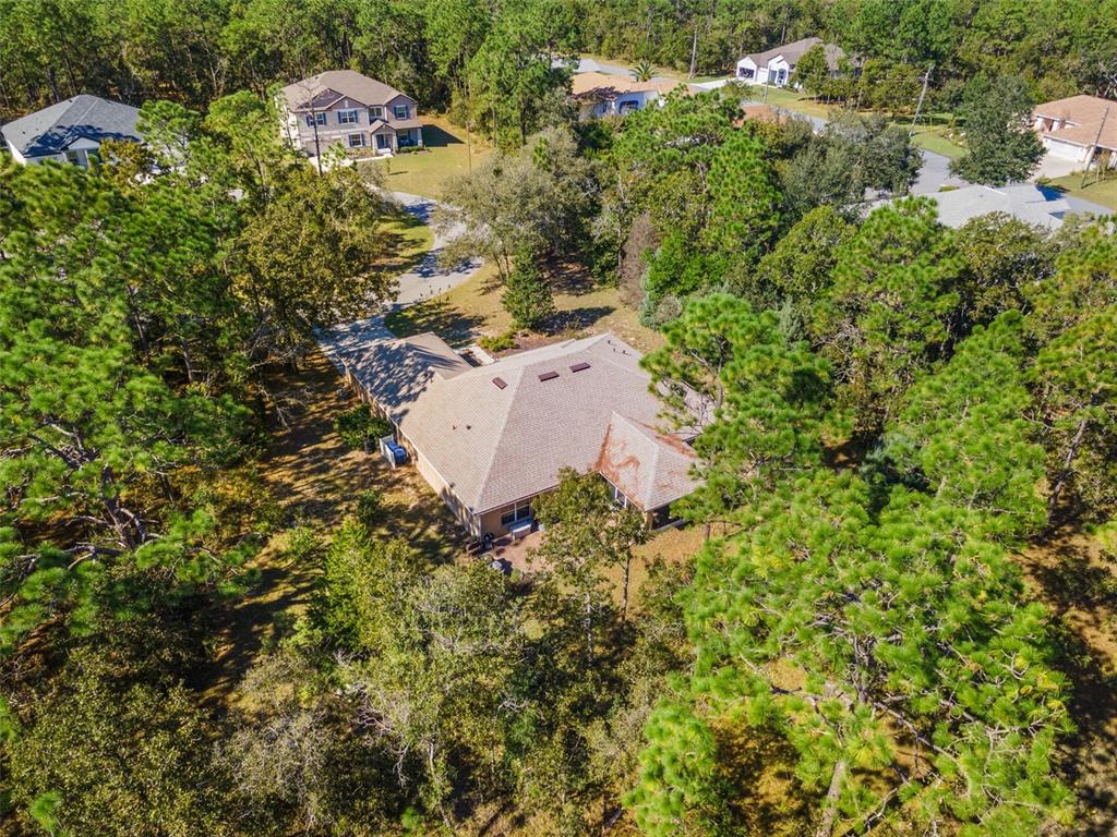 5 Boxleaf Court Homosassa, FL 34446 - Photo 55 of 58 an aerial view of residential house with outdoor space and trees all around