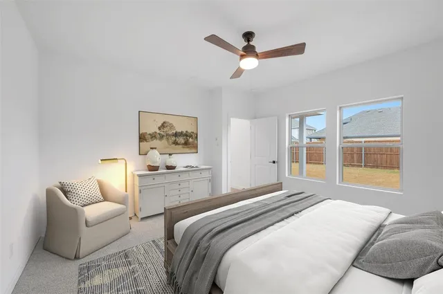 a bathroom with a double vanity sink and mirror