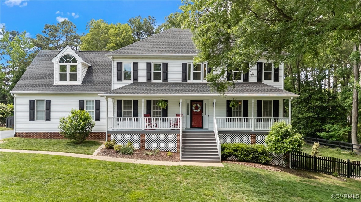 16412 Inchcape Road Moseley, VA 23120 - Photo 1 of 50 Colonial-style house featuring a porch, stairway,