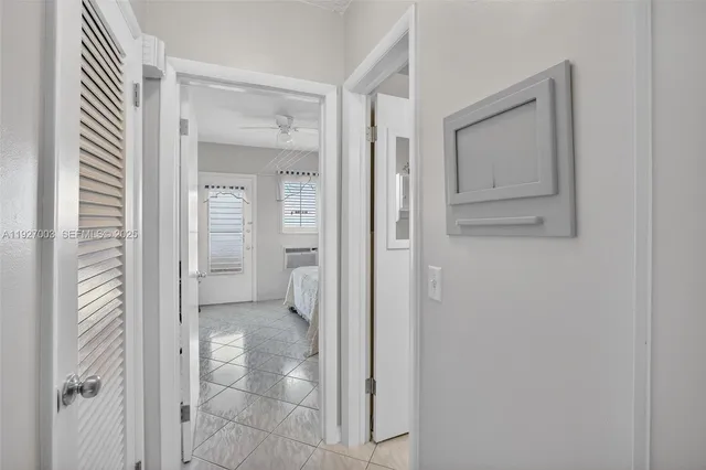 view of a bathroom from a hallway