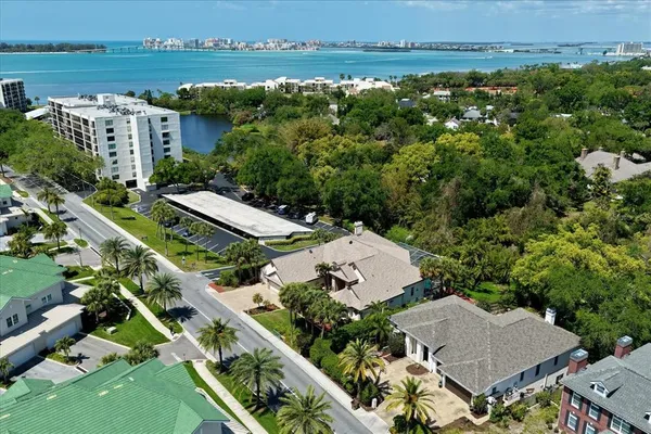 an aerial view of multiple house