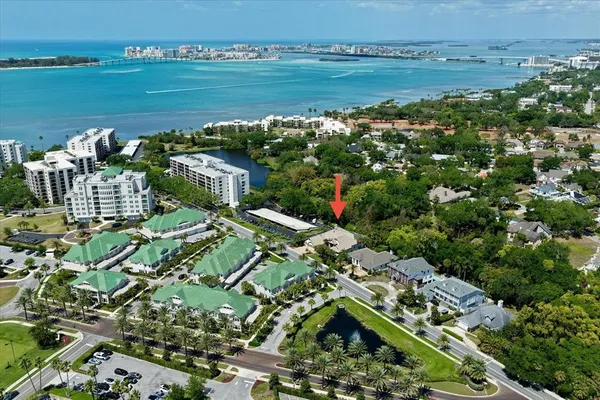 a view of a city and ocean view