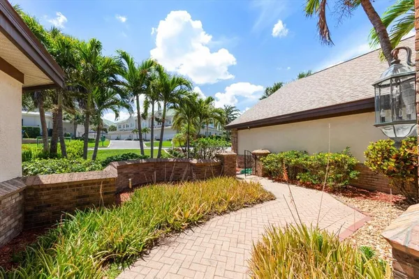 a view of a backyard with a garden