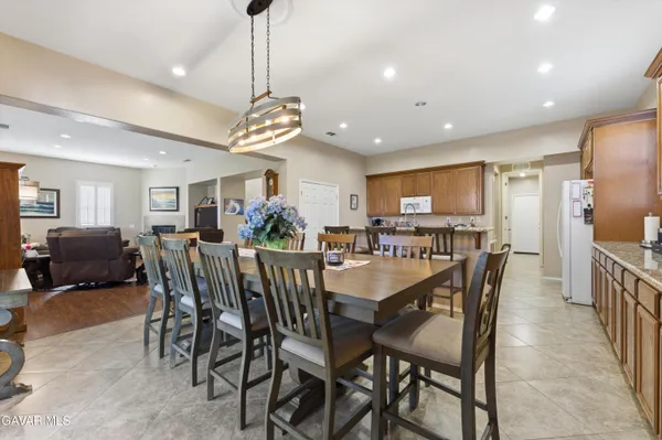 a view of a dining room and livingroom view