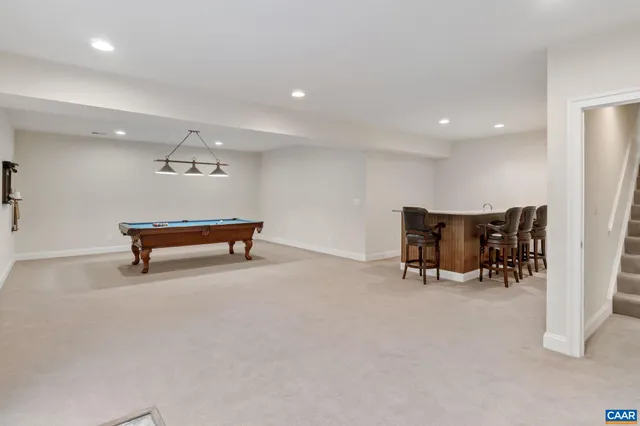 an empty room with a ceiling fan