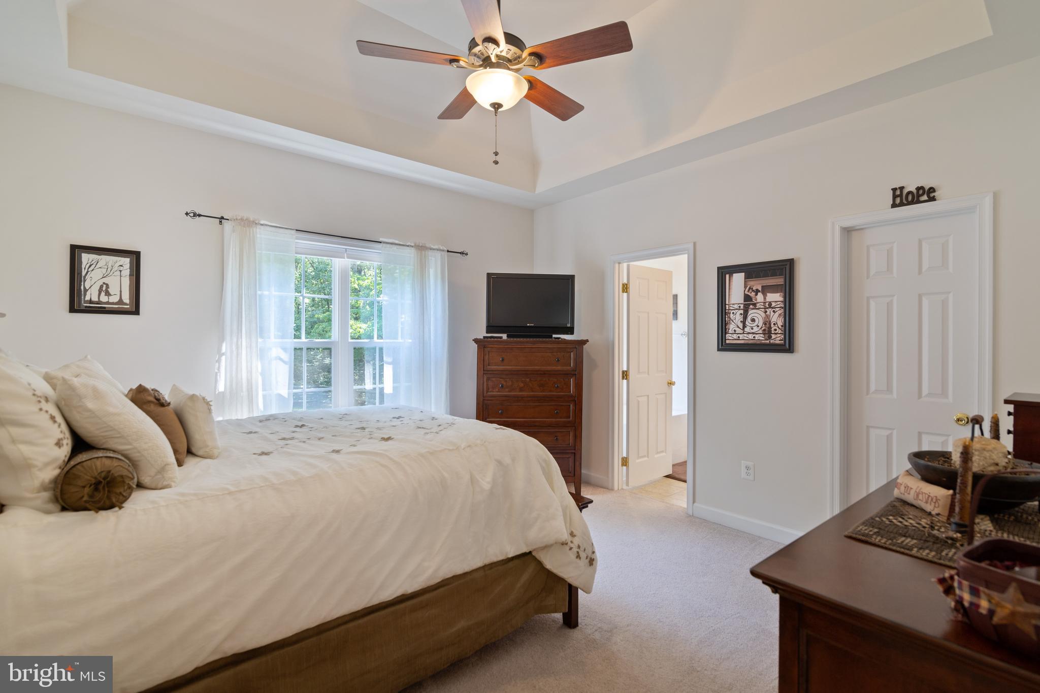 8289 Swan Woods Road Rhoadesville, VA 22542 - Photo 15 of 32 Lovely Master Bedroom with tray ceiling & fan