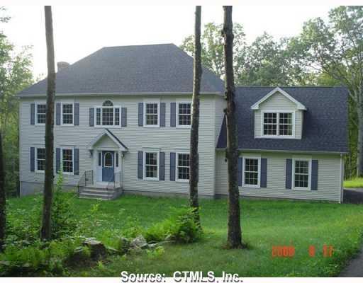 210 Rattlesnake Ledge Road Salem, CT 06420 - Photo 1 of 1 a front view of a house with a yard and trees