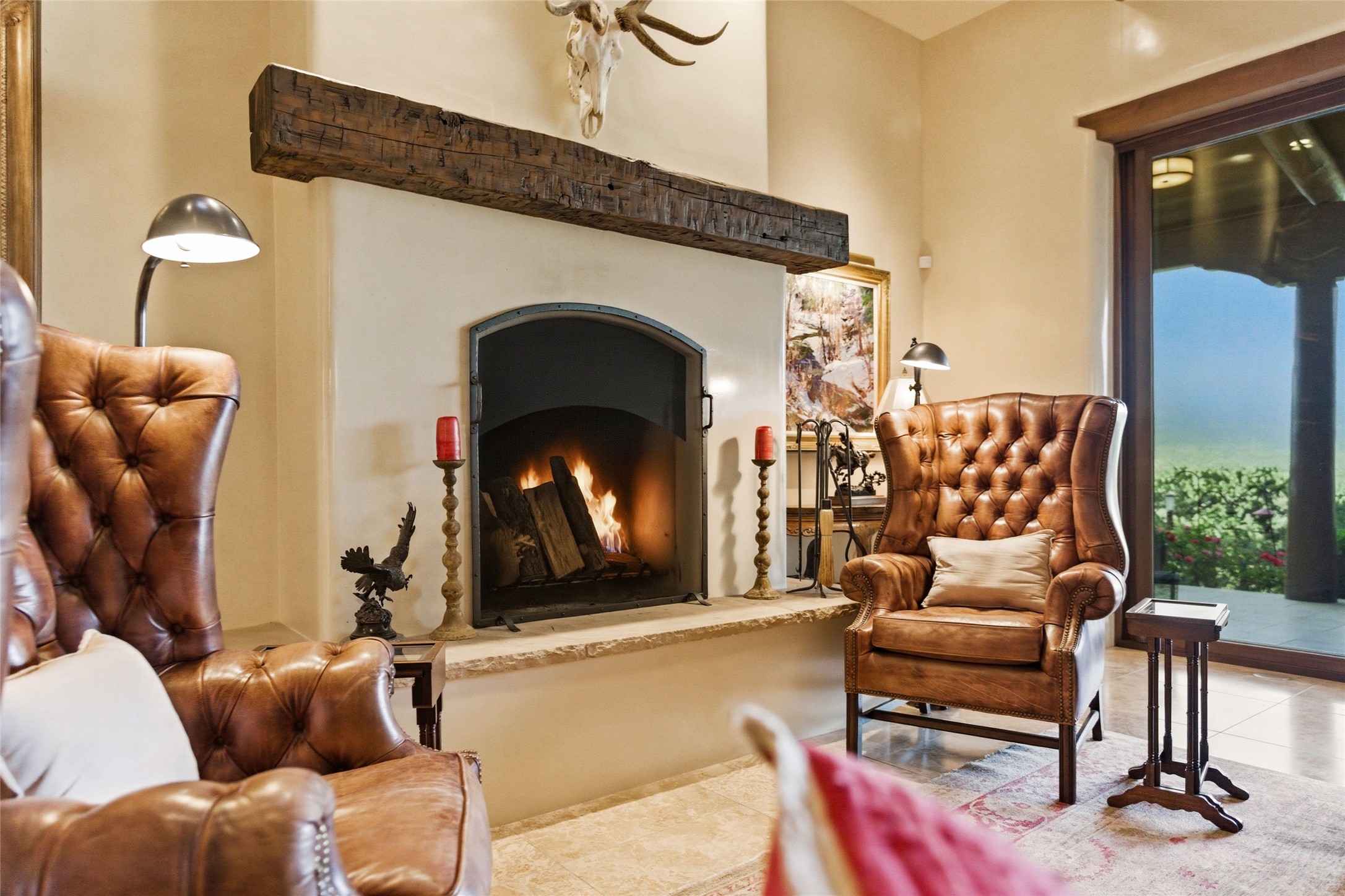 42 San Juan Ranch Road Santa Fe, NM 87506 - Photo 11 of 49 Seat-heighth Hearth for sitting on cold winter nights