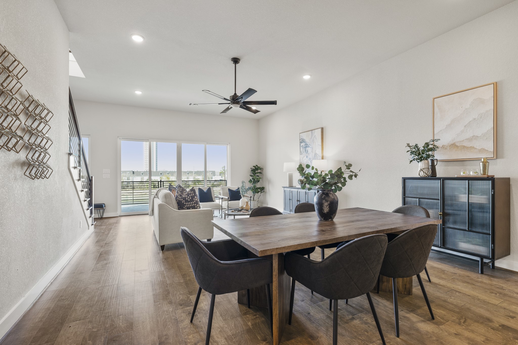 4412 Tucker Lane Seabrook, TX 77586 - Photo 10 of 41 a view of a dining room with furniture window and wooden floor