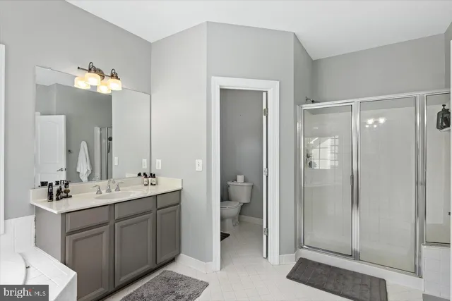 a bathroom with a double vanity sink mirror and shower