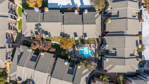 an aerial view of multiple house