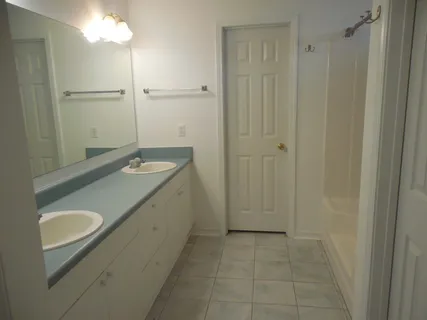 a bathroom with a shower and a toilet