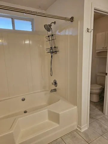 a bathroom with a mirror