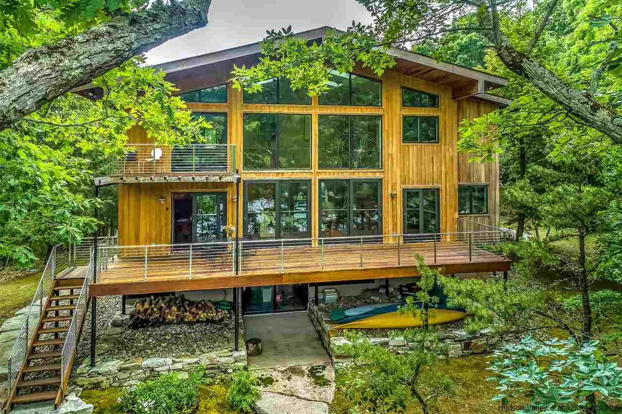 Lake side of home