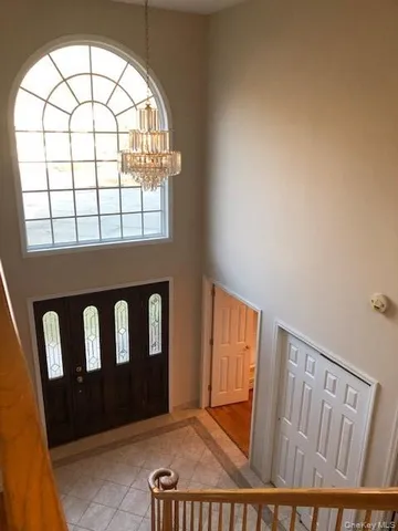 an entrance view with a window