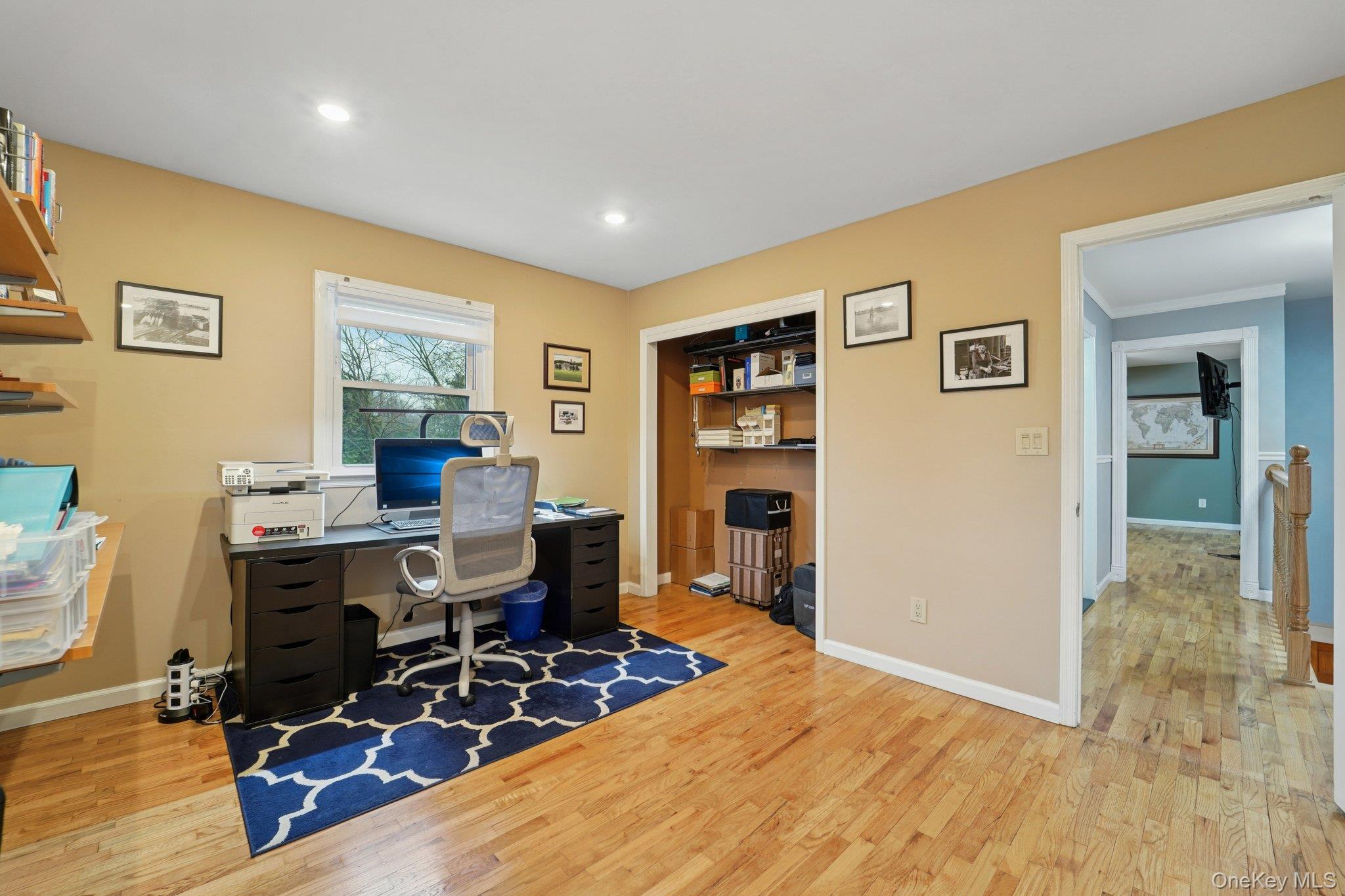 84 Townline Road Nanuet, NY 10954 - Photo 27 of 44 Office with light wood-style floors and recessed lighting