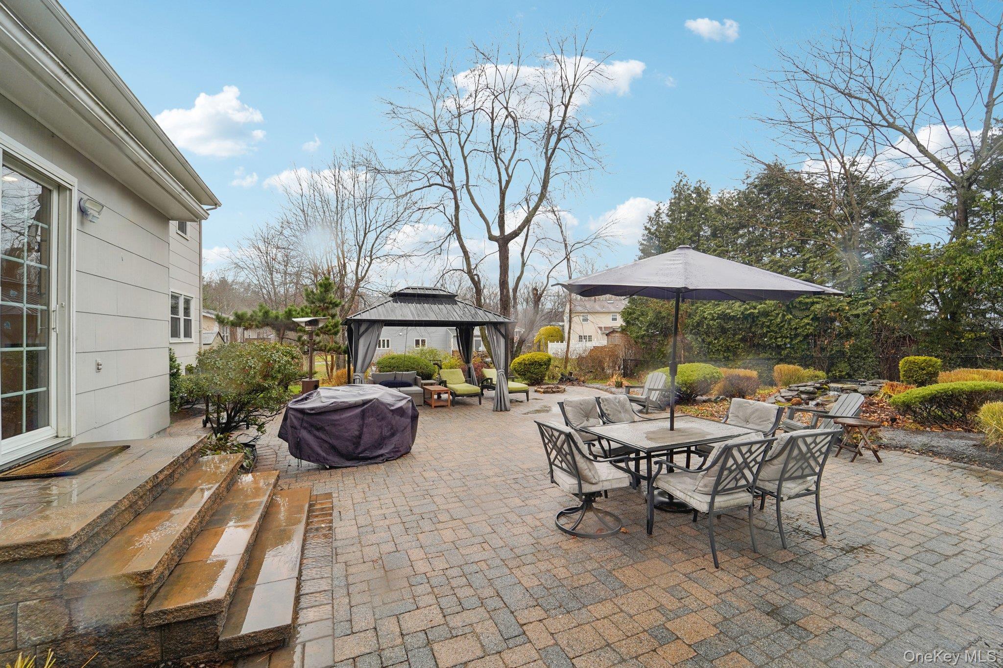 84 Townline Road Nanuet, NY 10954 - Photo 44 of 44 View of patio / terrace with a gazebo, outdoor dining area, a grill, and an outdoor living space