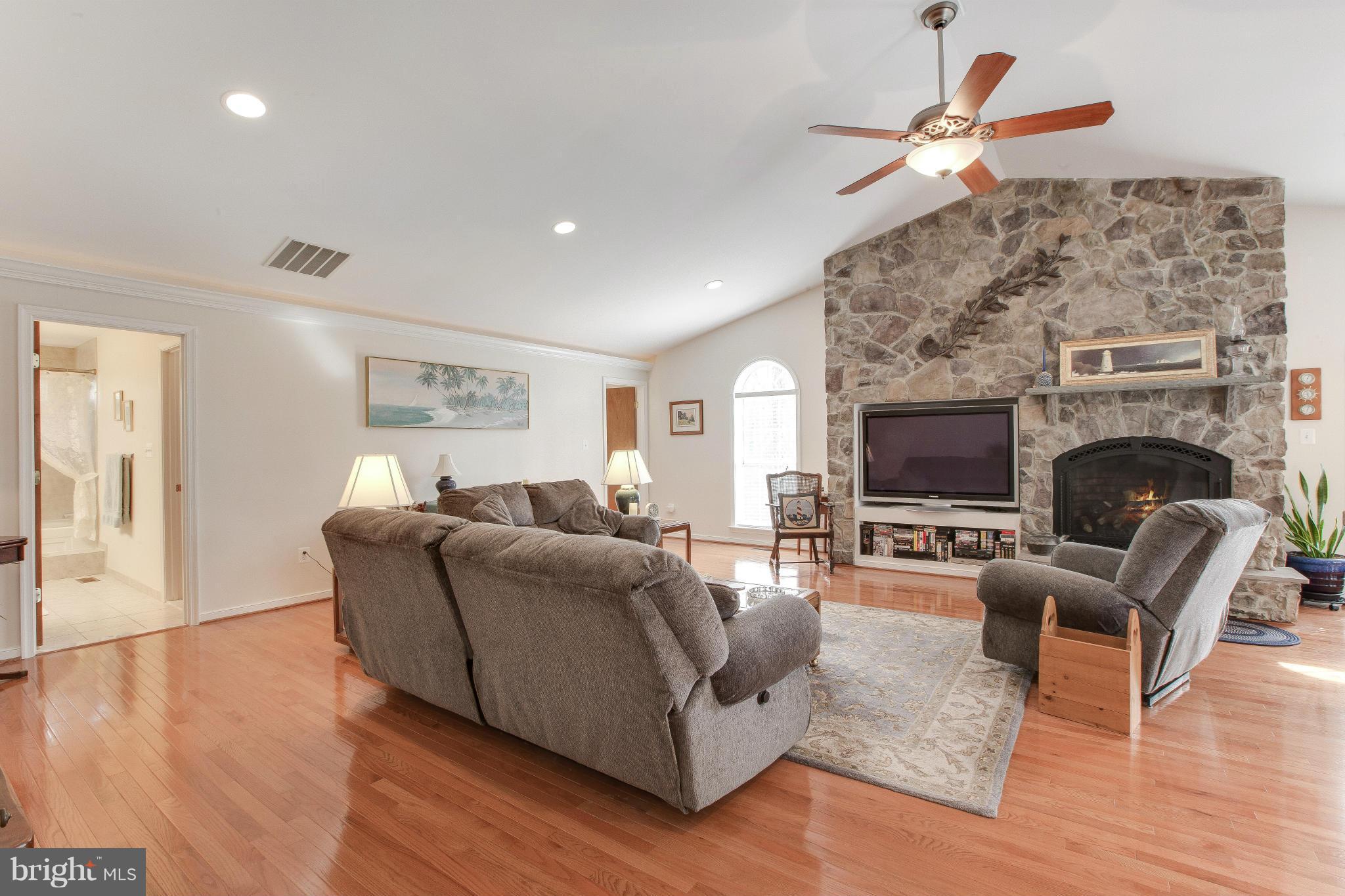 1589 Courthouse Road Catlett, VA 20119 - Photo 10 of 30 Family Room w Gorgeous Floor to Ceiling Stone FP