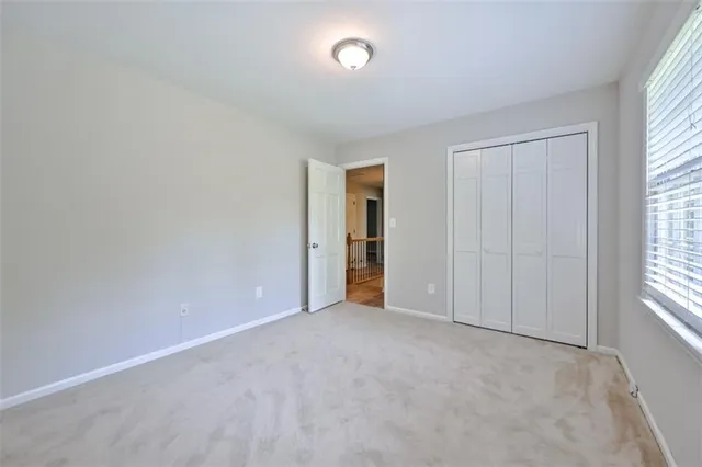 a view of a big room with an empty space