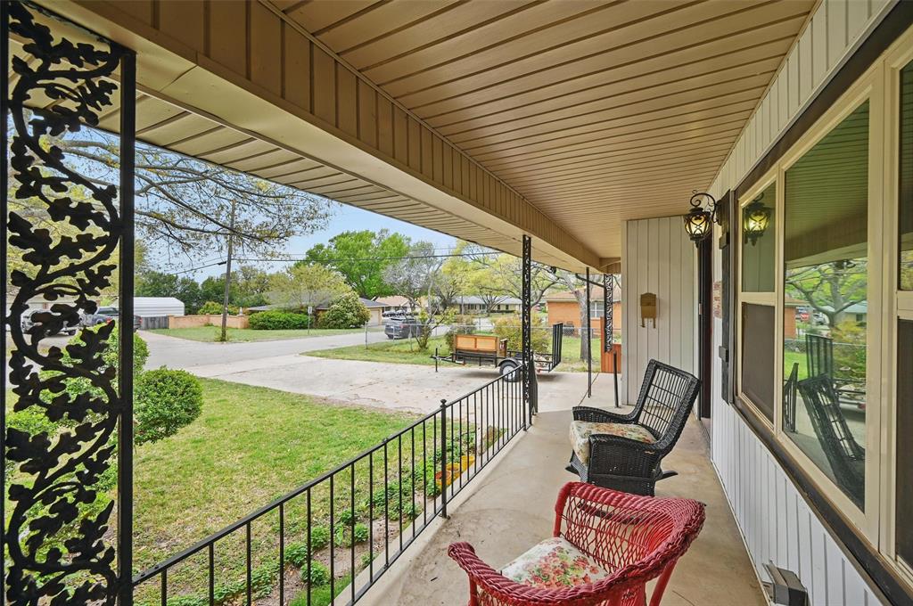 6316 Circle Trail Lake Worth, TX 76135 - Photo 1 of 1 a view of a porch with furniture and a yard