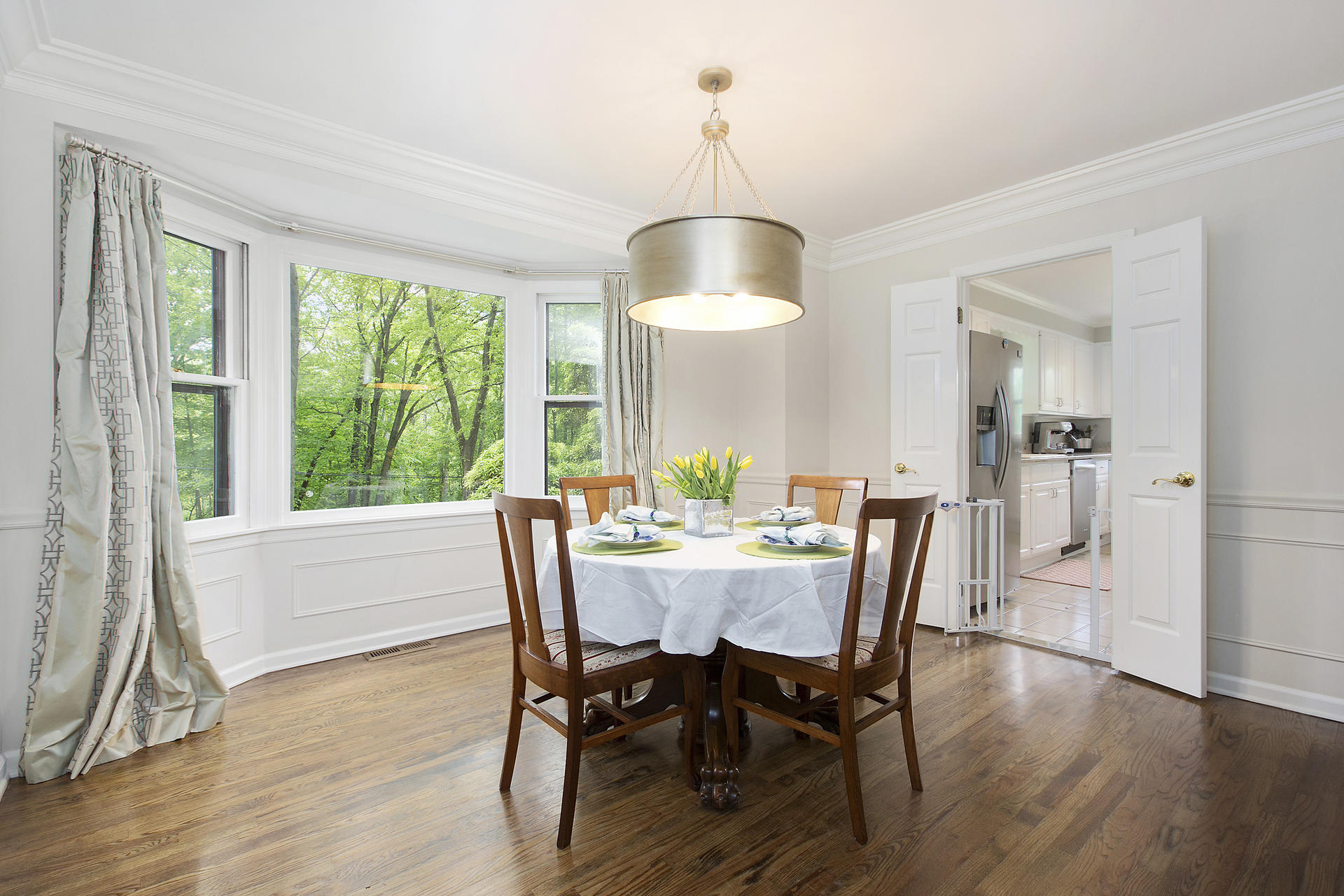 17 Old Oak Road Darien, CT 06820 - Photo 7 of 28 a view of a dining room with furniture window and wooden floor
