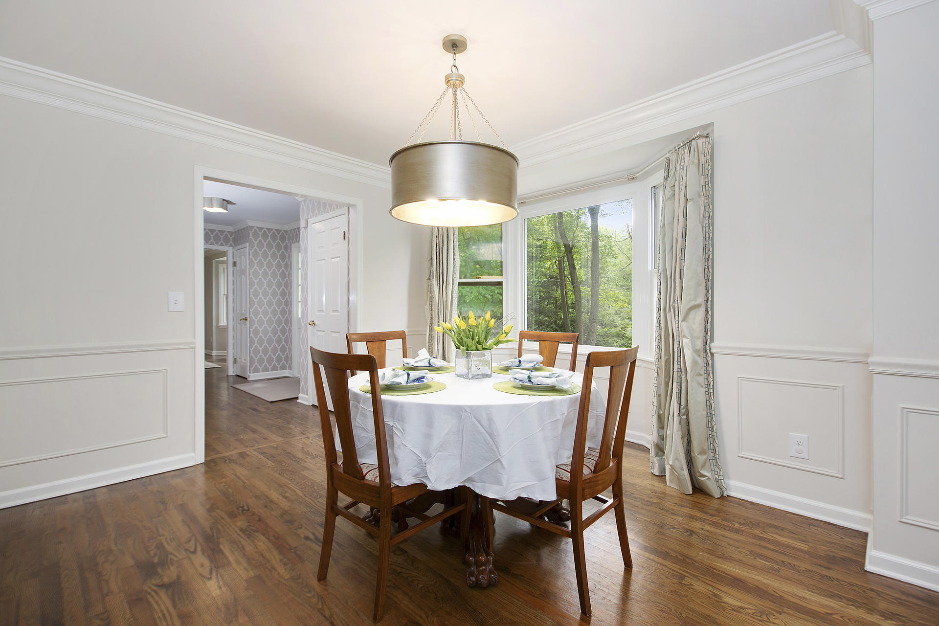 17 Old Oak Road Darien, CT 06820 - Photo 8 of 28 a view of a dining room with furniture window and wooden floor