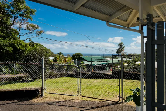 a view of a glass door