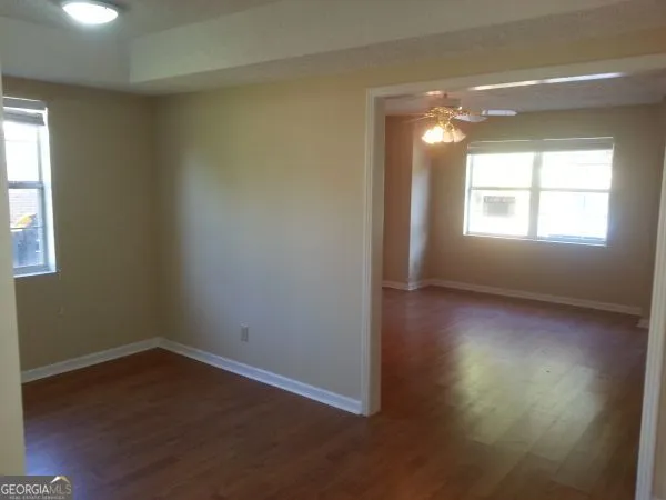 an empty room with a window