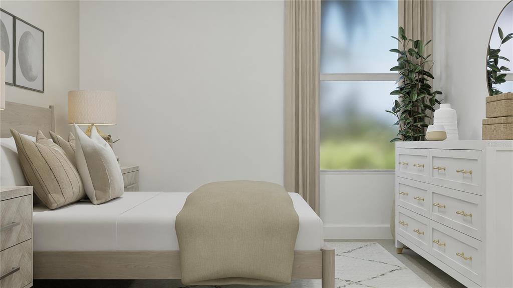 2639 Lasso Loop Eagle Lake, FL 33839 - Photo 11 of 34 a bedroom with a bed and a potted plant