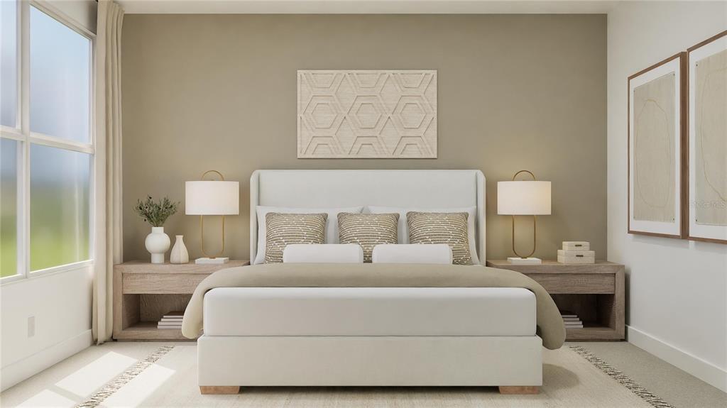 2639 Lasso Loop Eagle Lake, FL 33839 - Photo 17 of 34 a bedroom with a bed and a night stand