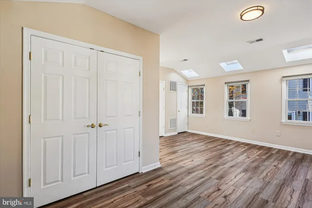 a view of a park with slide