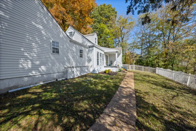a backyard of a house