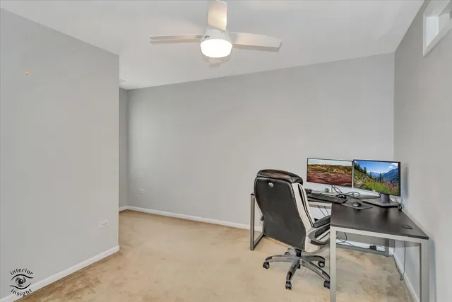 a view of workspace with a window