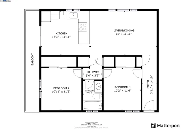 a kitchen with sink and refrigerator