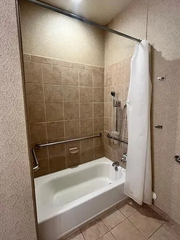 a front view of a building with street view