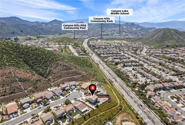 a view of a water with a building in the background