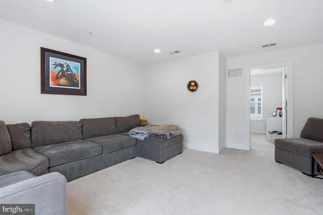 a balcony with a couch