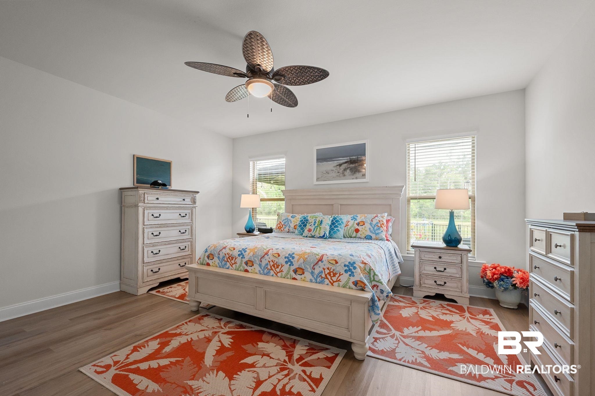 1165 Stella Road Foley, AL 36535 - Photo 17 of 42 Bedroom featuring wood finished floors, baseboards, and ceiling fan