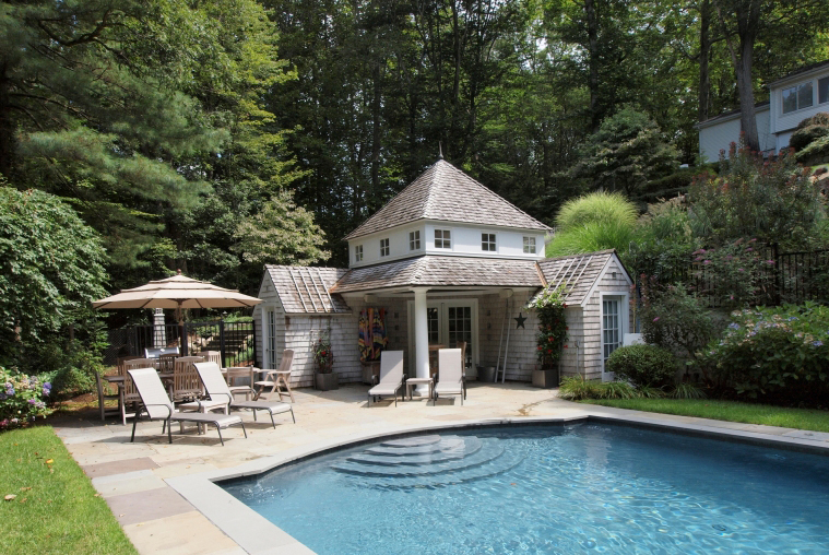 6 pool house