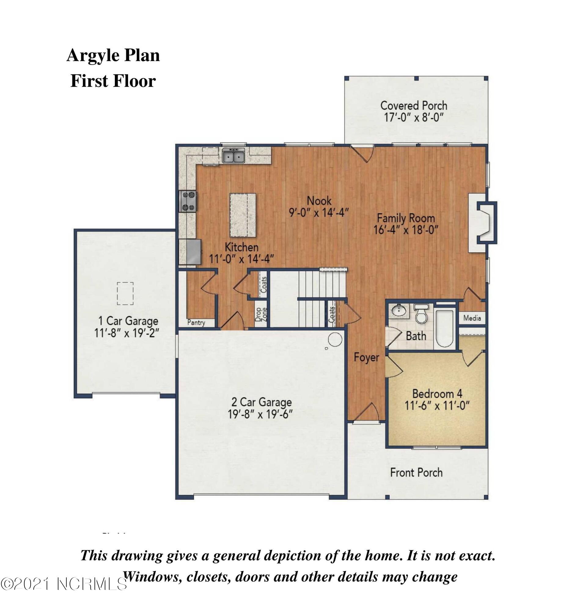 809 Warwick Lane Carthage, NC 28327 - Photo 4 of 52 First Floor LABELED ARGYLE E - LOT 44