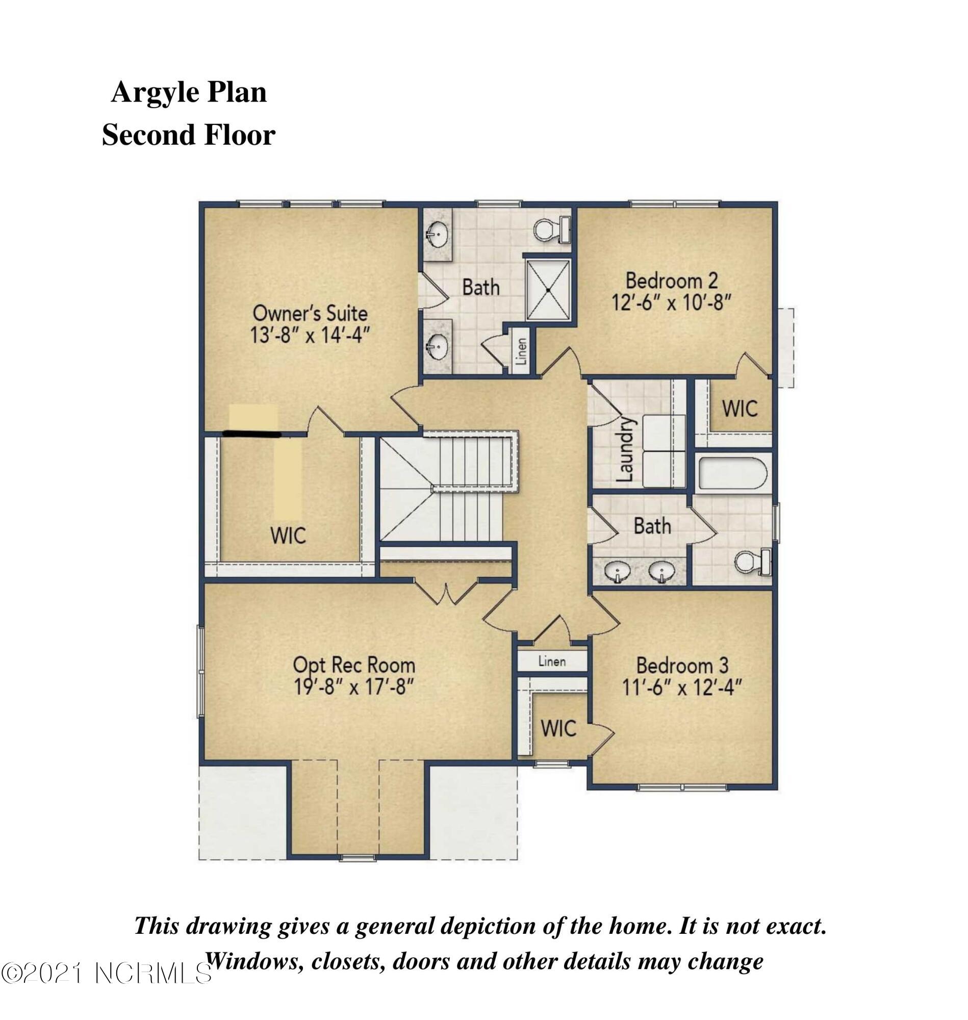 809 Warwick Lane Carthage, NC 28327 - Photo 5 of 52 Second Floor LABELED ARGYLE E - LOT 44