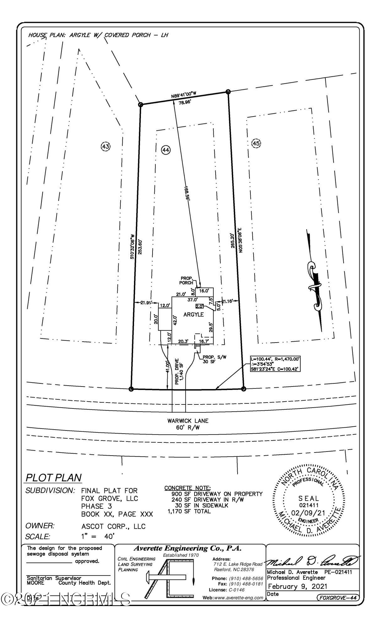 809 Warwick Lane Carthage, NC 28327 - Photo 6 of 52 Plot Map - 809 Warwick