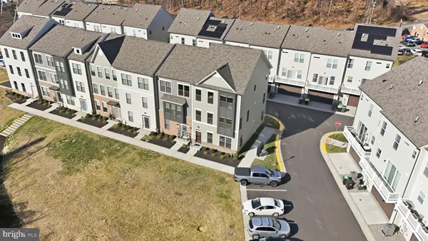 an aerial view of a house with balcony