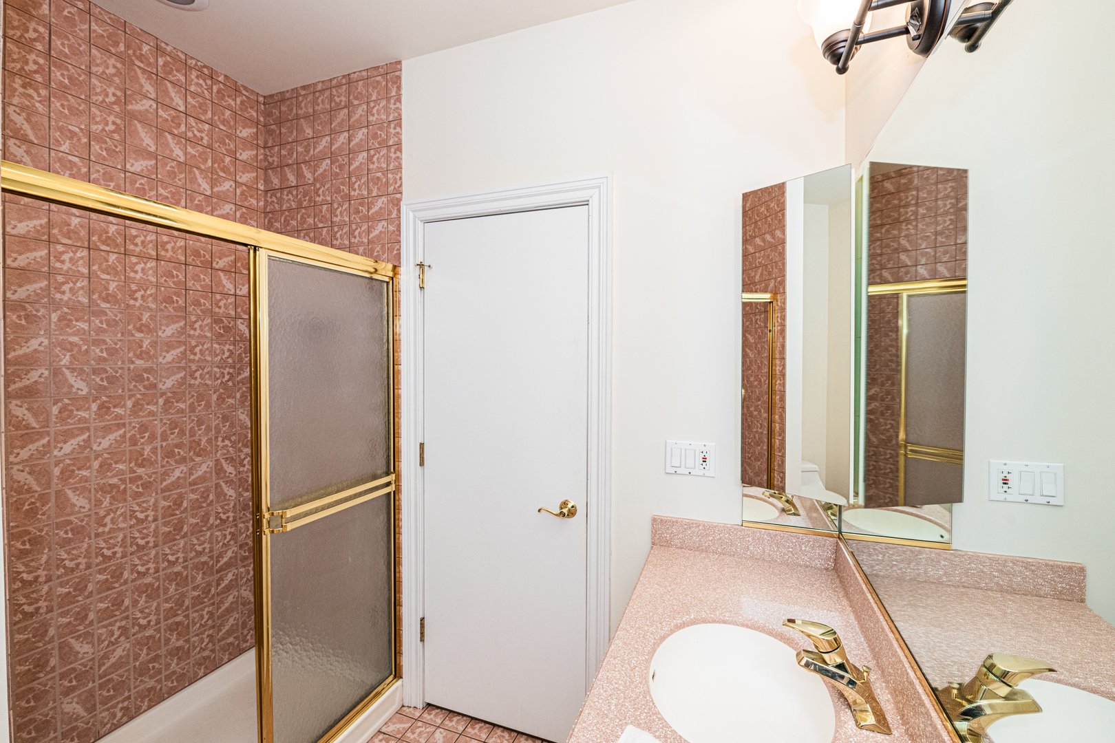 1071 Bonner Road Wauconda, IL 60084 - Photo 25 of 61 a bathroom with a granite countertop shower and a sink